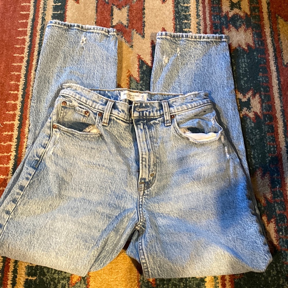 Abercrombie 90s straight ultra high rise Curve Love size 28/6